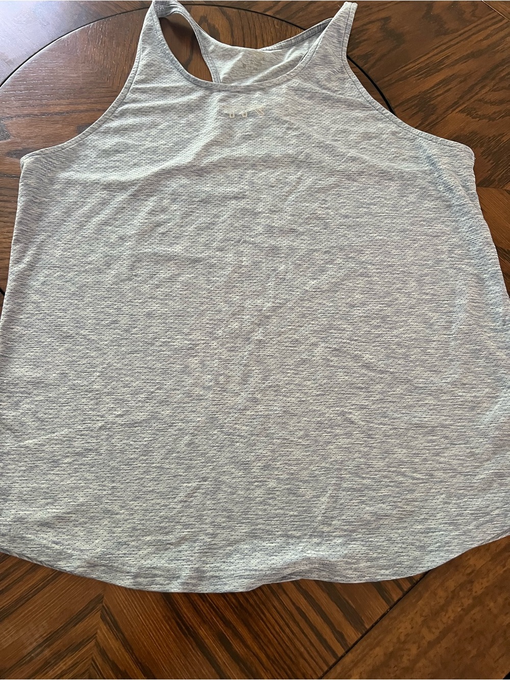 TYR Lightweight Stretch Scoop Neck Racerback Tank Top Heather Gray Women L #524
